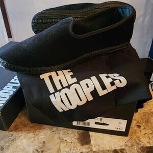 The Kooples Black Velvet Slip-On Loafers Men’s 42 | Designer Casual Dress Shoe